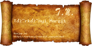 Tárkányi Margit névjegykártya