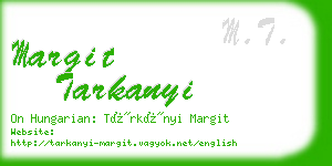 margit tarkanyi business card